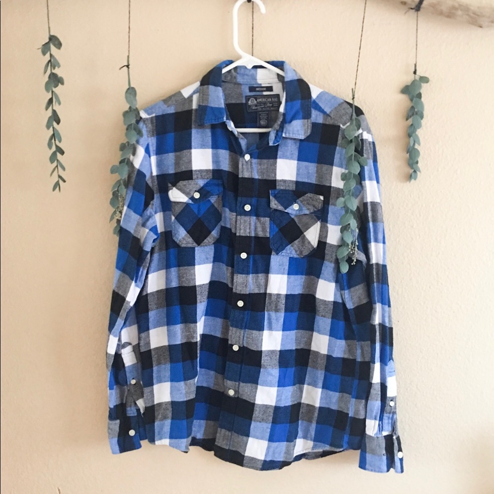American Rag | black + blue flannel